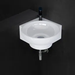 Premium Quality Ceramic Corner Wash Basin Super White Small Size Corner Basin-image-38