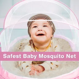 lifekrafts Nylon Infants Baby Folding Crib Mosquito Net PINK Color Crib net Big Size Mosquito Net image 5