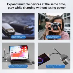 Tobo 6 IN 1 USB C to Lighting USB Adapter Card Reader Micro SD Card Reader TD-1385TC Card Reader image 5