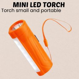 LED (Torch Light) with COB Light and USB Rechargeable, 1200mAh Battery A361 100 hrs Torch Emergency Light-image-66