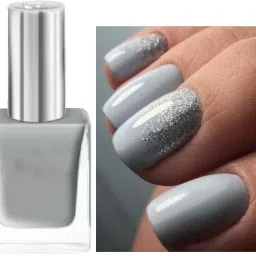 High-Shine Grey Long Lasting Non Toxic Nail Polish Grey-image-33