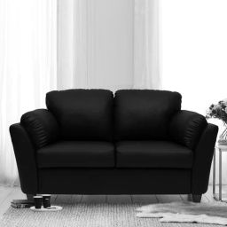 casacraft from pepperfry Montero 2 Seater Sofa In Black Colour-picture-16
