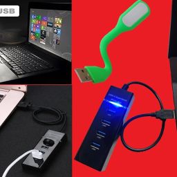 ANJO Wired Keyboard & Mouse-Pad-USB Hub 3.0-3in1 Cleaner-2in1 OTG-Ext Cable-LED Combo Set image 3