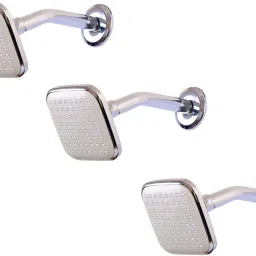 4"X4" curvy stylish shower head with 9'' shower arm ( Set of 3) Fixed Mount-picture-13