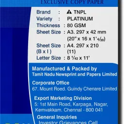 PLATINUM-A4-80GSM Silhouette Paper Sheet-image-27