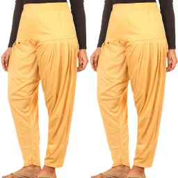 Solid Viscose Women Harem Pants-image-4