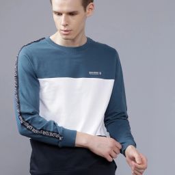 Men Full Sleeve Color Block Sweatshirt-image-77