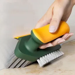 4 in 1 Tile Grout Cleaner Brush with Squeegee, V-Shape Gap Scrub Brush Microfibre Wet and Dry Brush-18