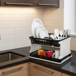 Dish Drainer Kitchen Rack Plastic-image-48