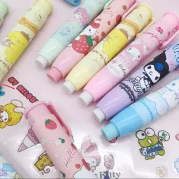 Retractable Eraser Pen Shaped, Press Mechanical Rubbers with 2 Pcs Refill Non-Toxic Eraser-26