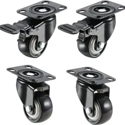 Pack 2" Heavy Duty Swivel Caster with 360 Degree (2 with Brakes & 2 Without) Swivel Furniture Caster-14