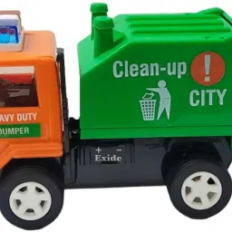 shree jee CLEAN UP CITY GARBAGE VEHICLE TOY WITH PULL BACK ACTION image 2