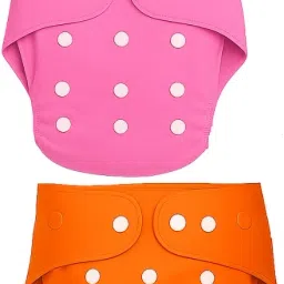 Reusable Baby Cotton Cloth Diapers with Insert Pads for 0-3 Years pack of 2-image-3