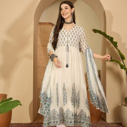 sangria Women Cotton Blend Kurta Pant Dupatta Set-picture-21