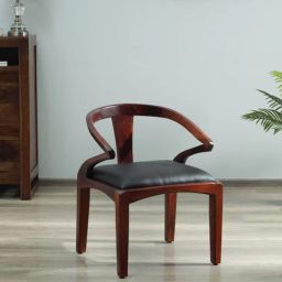 woodsworth from pepperfry Elegant Sheesham Wood Arm Chair In Honey Oak Finish-picture-32