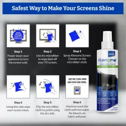 Klenzmo Screen and Lens cleaner with microfiber cloth 250ml for Computers, Mobiles, Laptops image 3