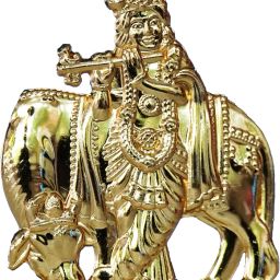 Decorative brass car dashboard idols Krishna Decorative Showpiece - 6 cm-image-93