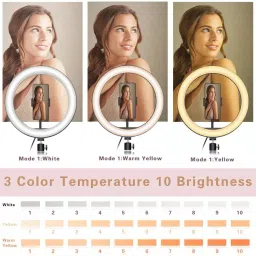 BUFONA Mobile selfie flash 10inch LED USB Beauty Supplementary Selfie Ring Light Lamp Tripod, Monopod, Monopod Kit, Tripod Ball Head, Tripod Bracket, Tripod Clamp, Tripod Kit image 2