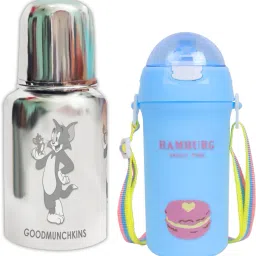 Stainless Steel Feeding Bottle /Push Button Sipper/Water Bottle (Pack of 2)- 304 Grade Stainless Steel, Food Grade-11