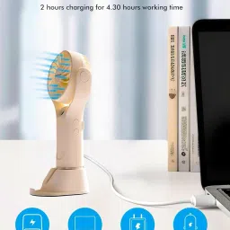 VRPRIME Portable Hand Fan Rechargeable Small Mini USB Fan With Mist Spray Humidifier for Computers image 5