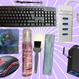 ANJO USB Keyboard-LED Mouse-Pad-3.0 USB Hub-3 in 1 Cleaning Kit-OTG M & C Type 2 in 1 Combo Set-25