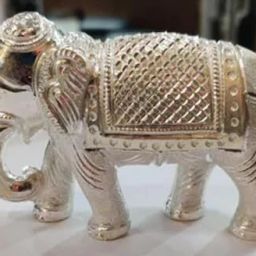 Astro-D, Silver Elephant, Hathi Idol for Pooja, Vastu and Rahu (50 gm) Decorative Showpiece-2 cm-picture-36