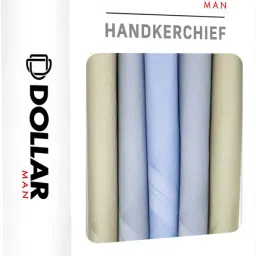 Dollar Cotton Handkerchiefs Hanky for Men ["Blue","Grey","Beige"] Handkerchief-image-128