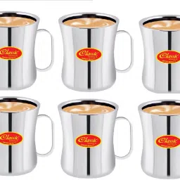 Stainless Steel EXCLUSIVE DOUBLE WALL DAMRU TEA CUP 120 ML (PACK OF 6 PCS)-image-59