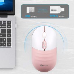 Zoook Jaguar / Rechargeable / 3 Adj. DPI / AutoShut / with Type C Converter Wireless Optical Mouse image 3