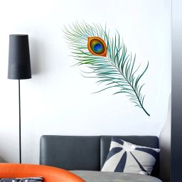 35 cm Peacock Feather Self Adhesive Sticker-image-80
