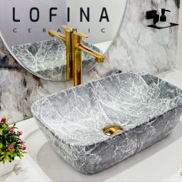 Premium Ceramic BASIN Which Gives Look To your Home Table Top Wash Basin AI1044 Very Stylish Bathroom Luxury Ceramic Glossy Wash Basin Table Top Basin-image-89