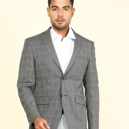 Men Checkered Single Breasted Casual Blazer-image-94