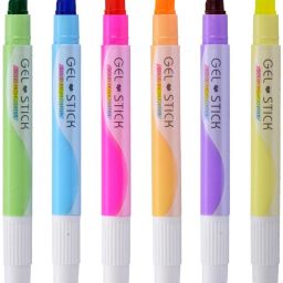 Gel Highlighters Solid Highlighter Stick Cute Cool Novelty Solid Accent Pen-14