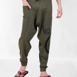 Printed Cotton Men Harem Pants-image-12
