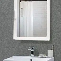 Medium (Size: 12x16x4 Inch) Virgin Plastic Bathroom Mirror Storage Basin Cabinet Plastic Wall Shelf-55