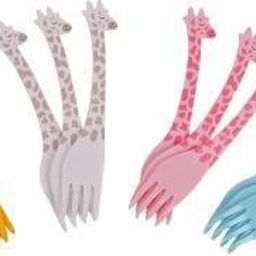 giraffe design plasticfork Disposable Plastic Baby Fork-18