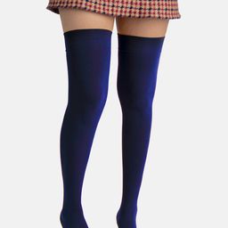 Theater Women Navy Blue Thigh High Stockings-image-0