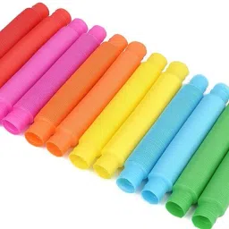Pop Tubes Sensory Fidget Toy for Kids, Pull Pack Of 12 Educational Toy, Reduce Stress for Autism, Toddlers Pop Tubes Toy Gift For Kids Multi Color Pop tube Toy-21
