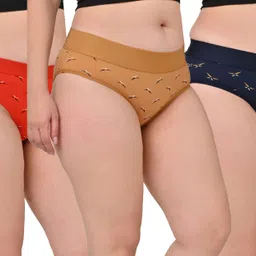 nakshu Pack of 3 Women Hipster Multicolor Panty-picture-1