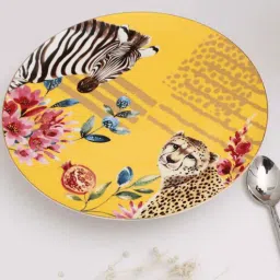 izzhaar Wild Charm Premium Bone China Cupcake Stand, Versatile 12-inch Round Cake Serving Stand-picture-0