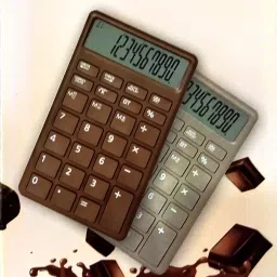 obprit High Quality Attaractive Look Big HD Display Multi-Tasking Office Home Shop 2WAY POWER CHECK & CORRECT REAL SOLAR Button Battery Soft key Portable POCKET BasicCalculator image 2