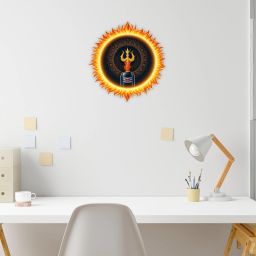 Shiv Trishul Sticker – Water-Resistant Sticker with Shivling & Flame Mandala-image-60