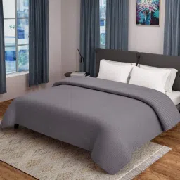 saral home Grey Solid 500 TC 100% Cotton Double Bed Cover-picture-38
