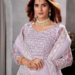 Kvsfab Embellished Sequinned Semi-Stitched Lehenga & Unstitched Blouse With Dupatta image 2