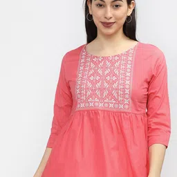 Vishudh Pink Print Top-image-45