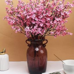 Decorative Artificial Wild Flower Flowers for Vase Pot Home Decoration Gift Item Pink Wild Flower Artificial Flower-10
