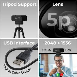 ZEBRONICS Zeb-sharp Pro 2048 HDWebcam with Built-In Microphone USB Connectivity image 5