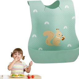 baby food scraps with pocket for Baby Food Feeding BPA Free, Baby Apron. A-image-49