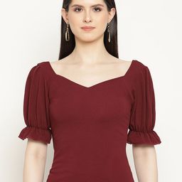 BAESD Sweetheart Neck Puff Sleeve Top-picture-30