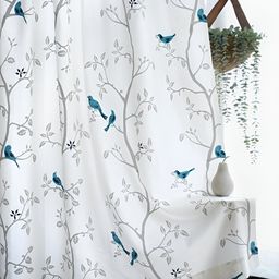 Tranquebar Home Blue 2 Pieces Ethnic Motifs Printed Room Darkening Cotton Door Curtains-31